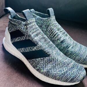 Adidas Mens A16+ UltraBoost White/Black/Multicolorslip Ultra Boost Mens 8.5 US